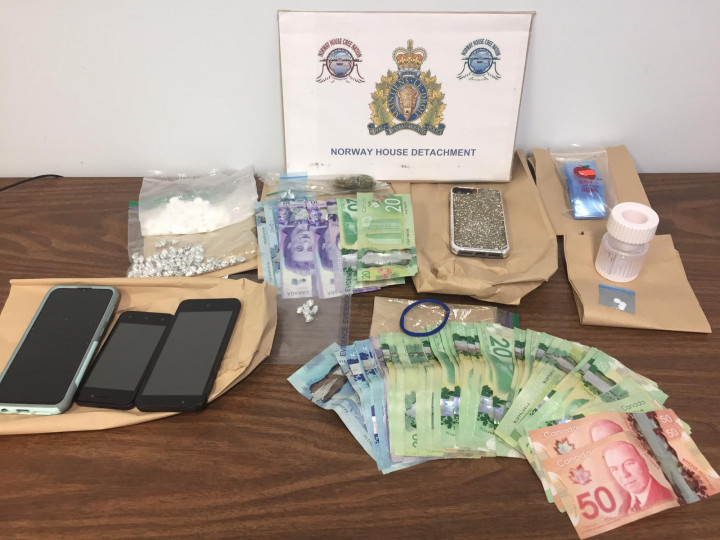 Drugs and cash seized.