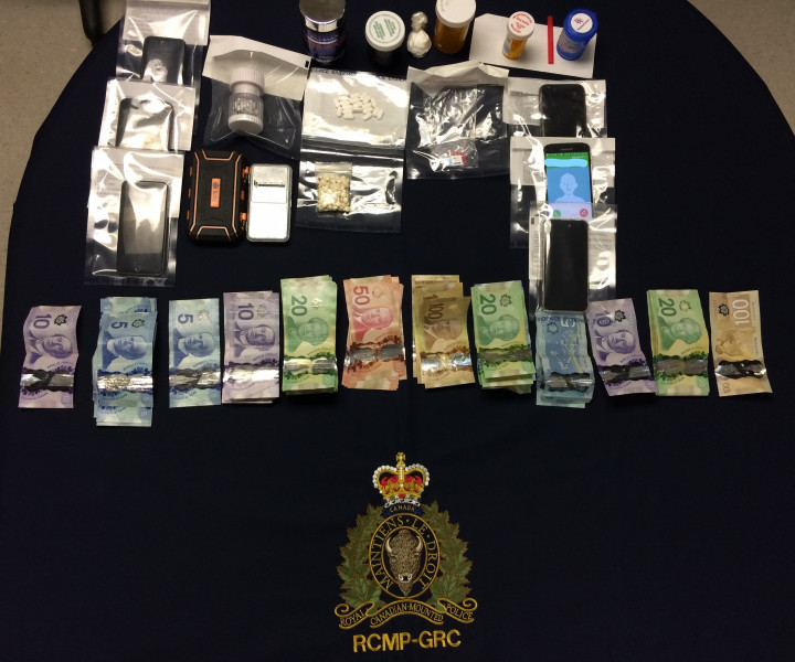 Burin Peninsula RCMP executes search warrant at a residence in Marystown and seizes a quantity of cocaine, cash, prescription medications and other items consistent with drug trafficking on August 26, 2020.