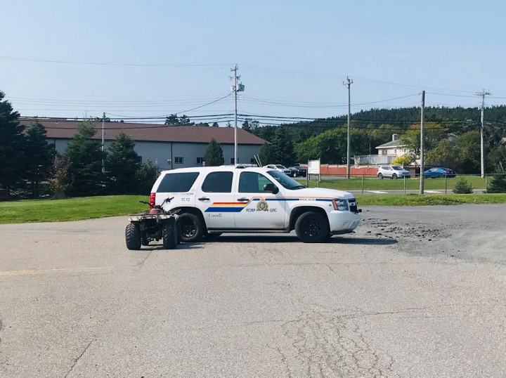 A youth, who was erratically operating a quad on a school parking lot in Harbour Grace, collided with a parked police vehicle on September 10, 2020.