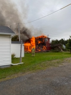 A fire destroyed a home in Heatherton on October 7, 2020.