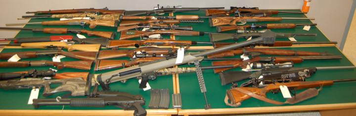 seized firearms