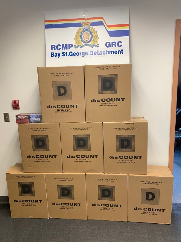 RCMP on the west coast of NL seized a large quantity of contraband tobacco.