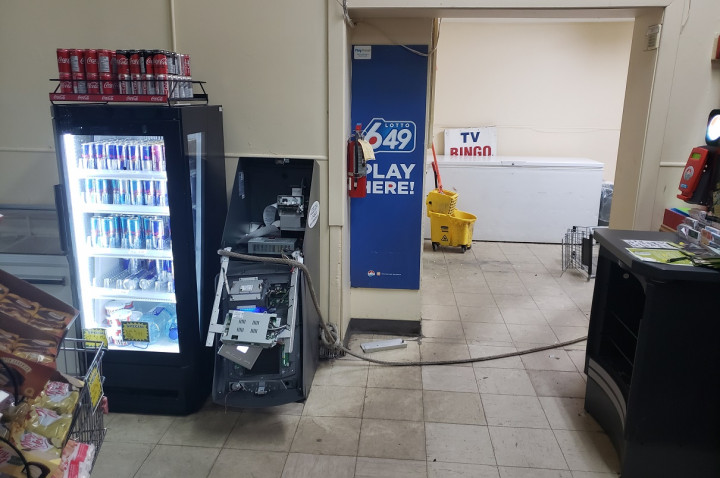Suspect(s) attempted to steal an ATM during a break and enter at Jim's Value Grocer in Grand Falls-Windsor on September 2, 2021.