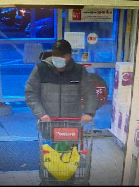 Bay Roberts RCMP seeks the public's assistance identifying this man, captured on surveillance inside a grocery store in Bay Roberts on December 2, 2021.