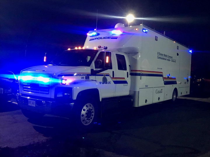 The RCMP Mobile Command Post, equipped to process an impaired driver at roadside, was used on National Impaired Driving Enforcement Day (December 4, 2021) at the Foxtrap Weight Scales on the TCH.