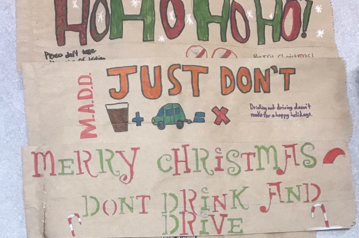 Anti drinking and driving messages
