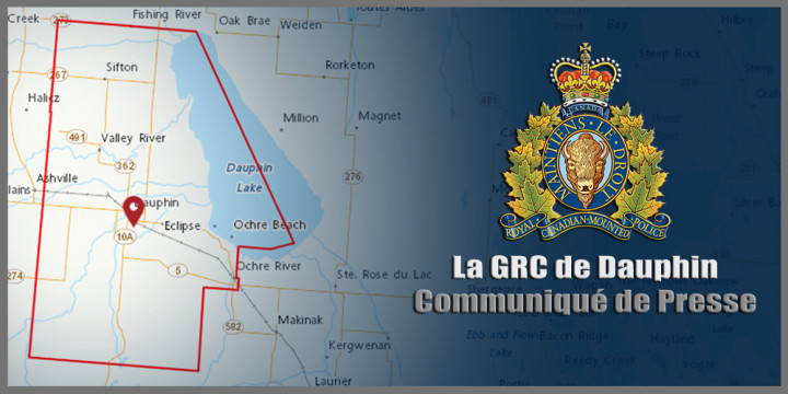 Signe de communiqué de presse de la GRC de Dauphin