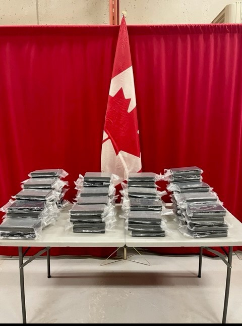 RCMP photo: Cocaine seized from the SUV