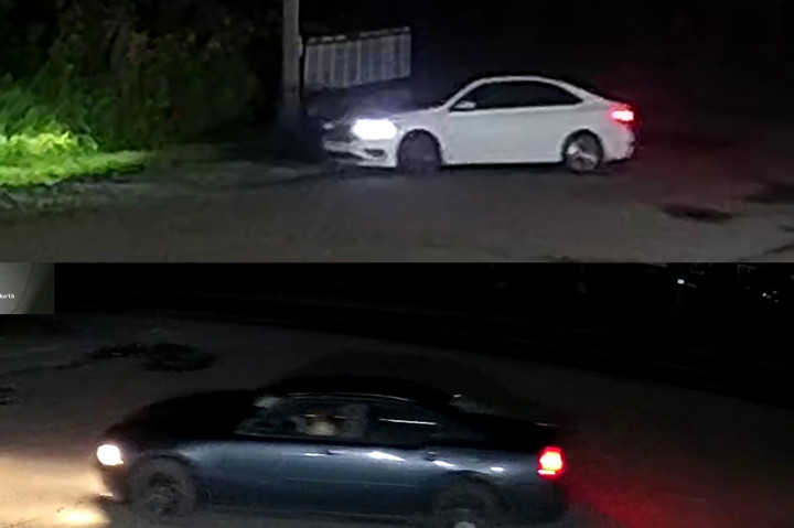 Suspect vehicle #1 and #2 