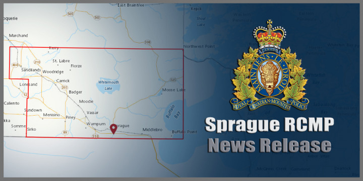 Sprague RCMP news release sign