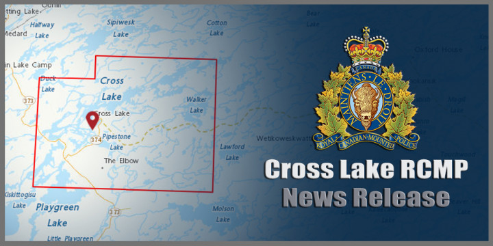 Cross Lake RCMP News Release sign