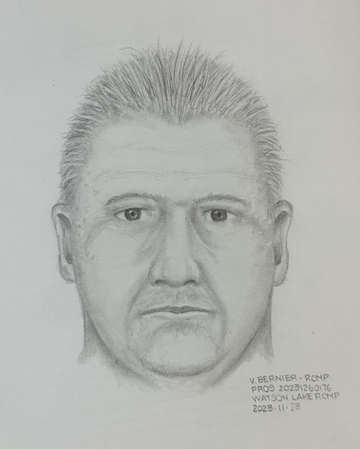 Sketch of suspect in Watson Lake attempted abduction